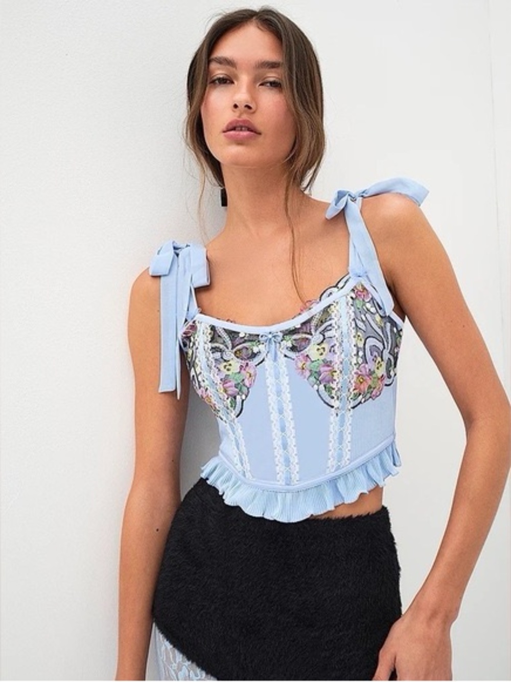 For Love And Lemons Louise Bustier XXS blue